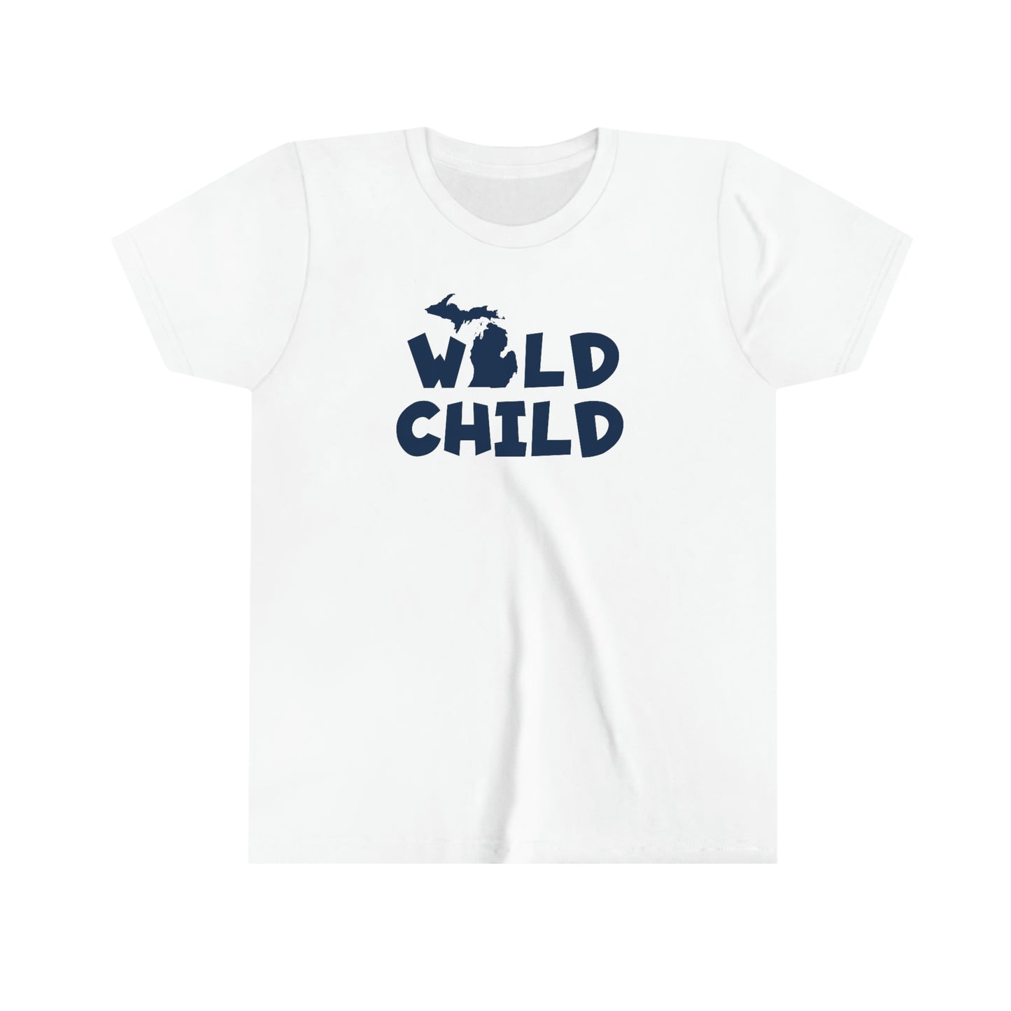 Michigan 'Wild Child' T-Shirt (Whimsical Sans Font) | Youth Short Sleeve