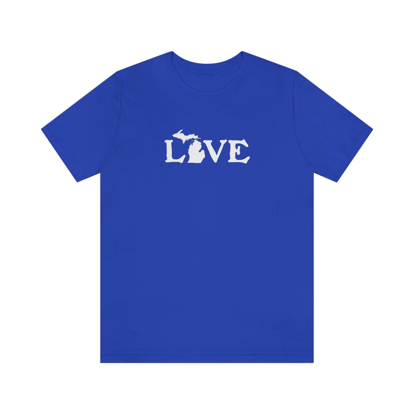 Michigan 'Love' T-Shirt (Woodcut Font) | Unisex Standard Fit