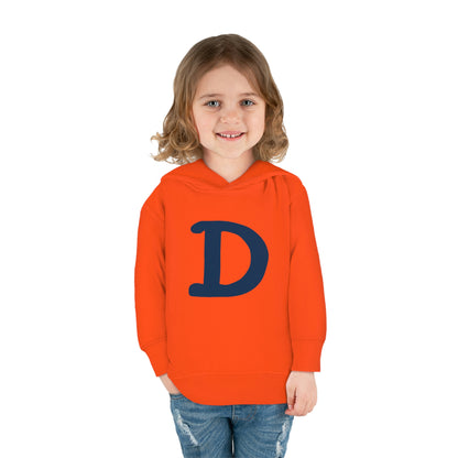 Detroit 'Old French D' Hoodie (White/Navy Full Body Outline) | Unisex Toddler