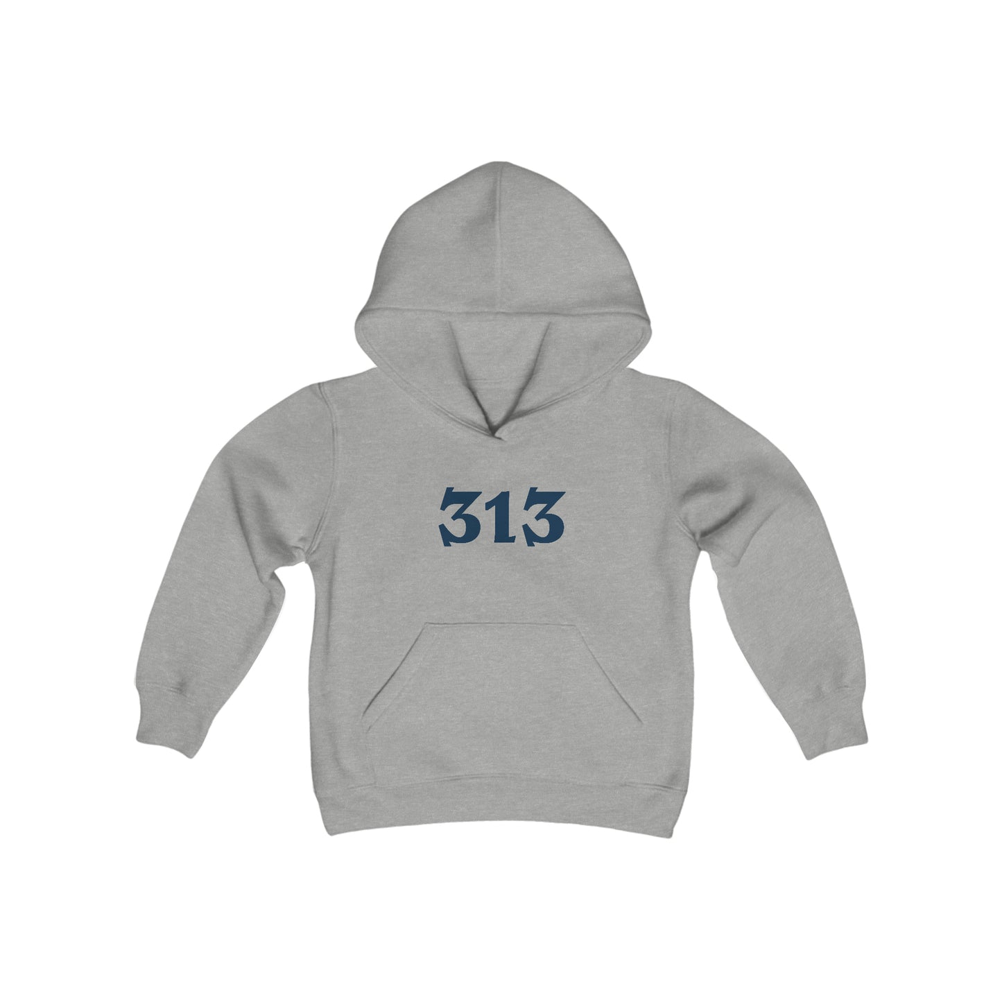 Detroit '313' Hoodie (Angry Serif Font) | Unisex Youth