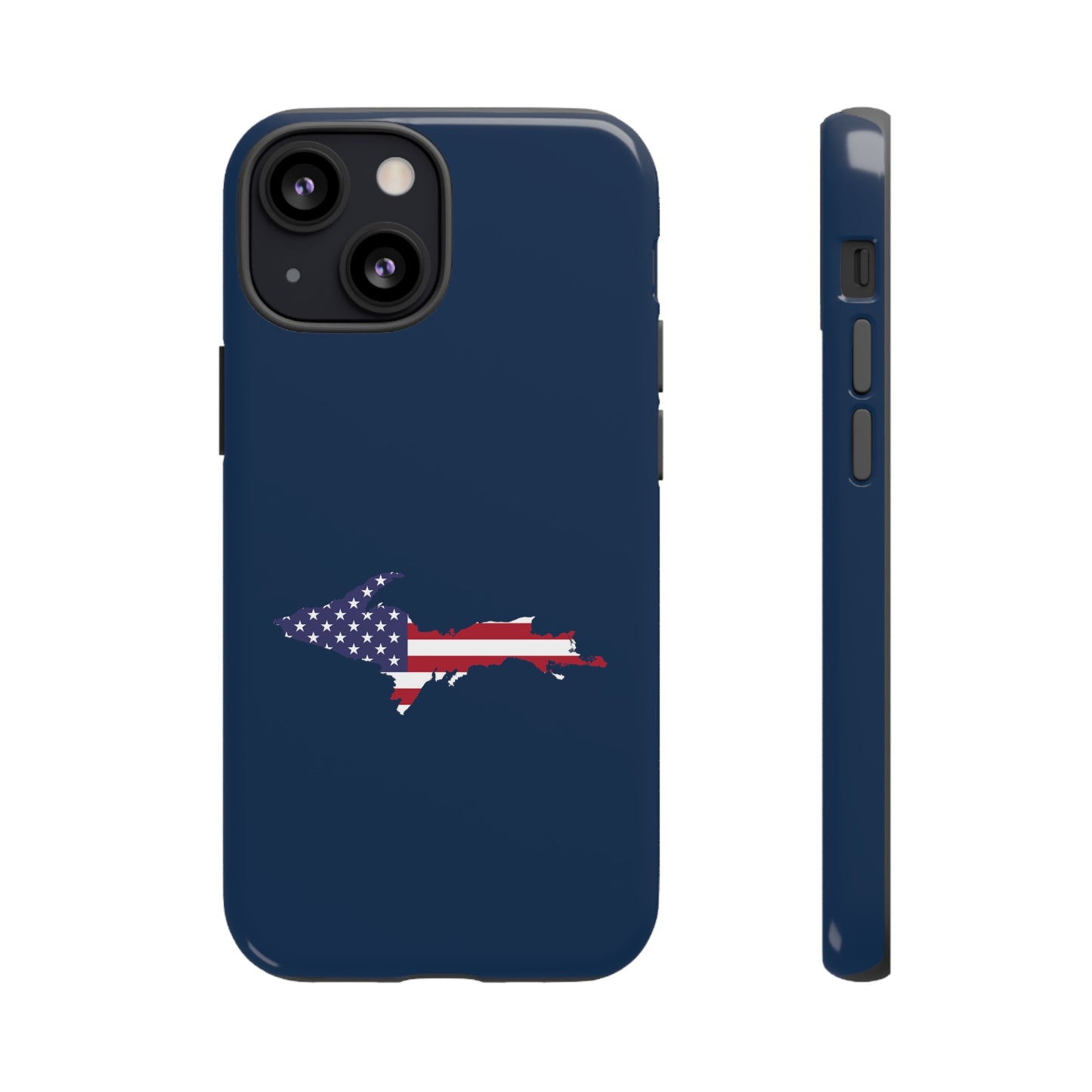 Michigan Upper Peninsula Tough Phone Case (Navy w/ UP USA Outline) | Apple iPhone