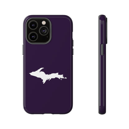 Michigan Upper Peninsula Tough Phone Case (Blackcurrant w/ UP Outline) | Apple iPhone