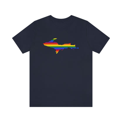 Michigan Upper Peninsula T-Shirt (w/ UP Pride Flag Outline) | Unisex Standard Fit