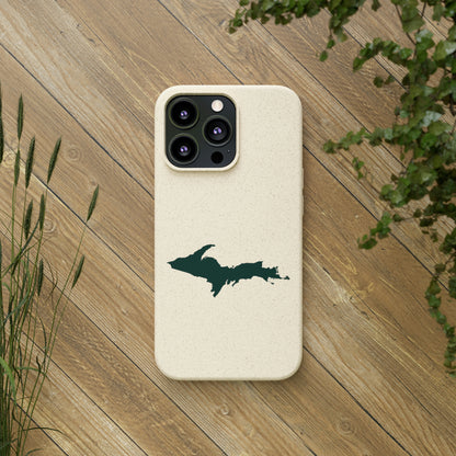 Michigan Upper Peninsula Biodegradable Phone Cases (w/ Green UP Outline) | Apple iPhone