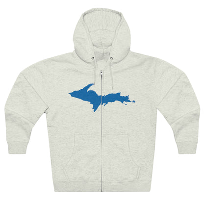 Michigan Upper Peninsula Full-Zip Hoodie (w/ Azure UP Outline)