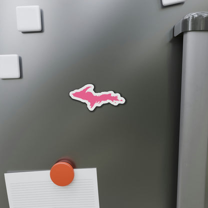 Michigan Upper Peninsula Kiss Cut Magnet (w/ Pink UP Outline)