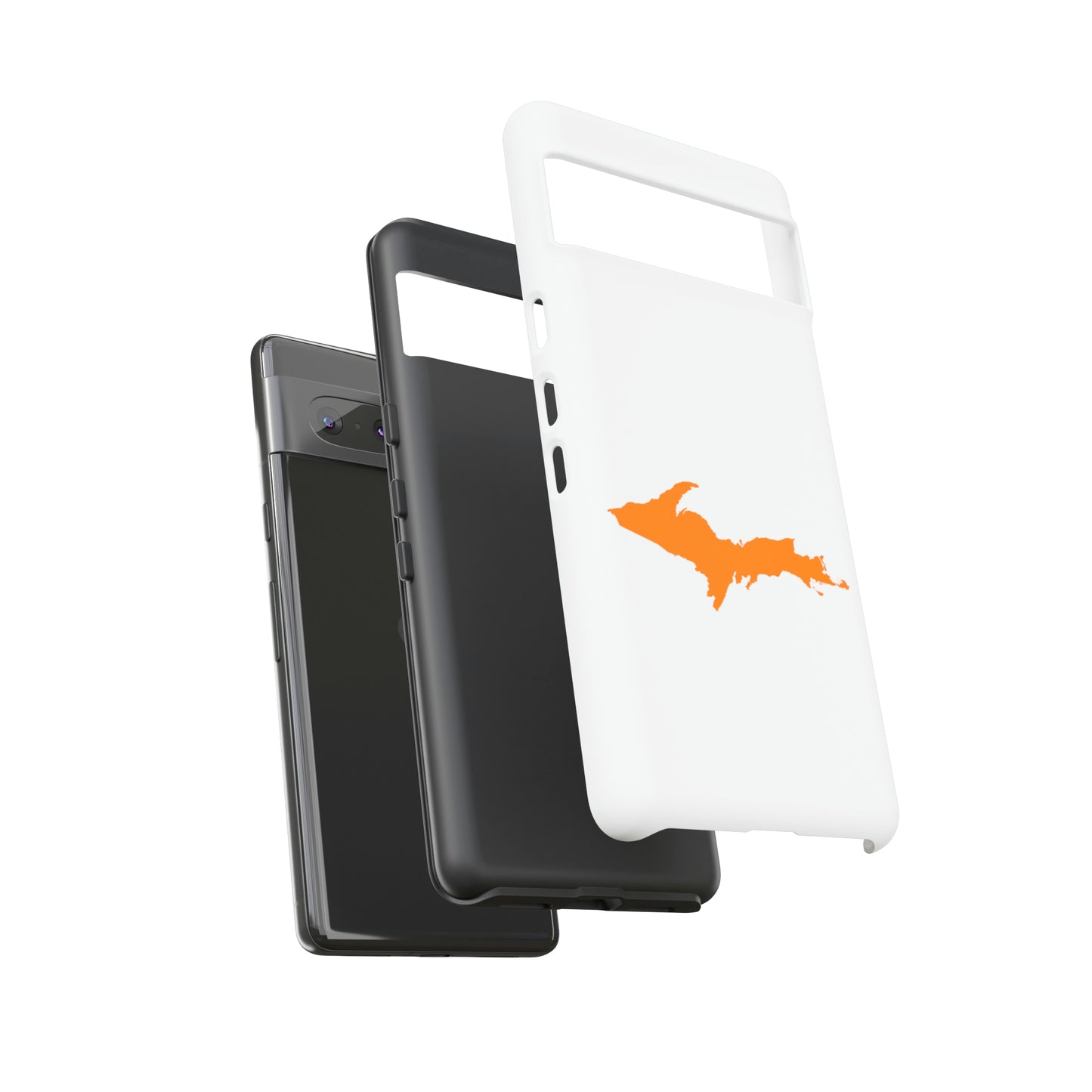 Michigan Upper Peninsula Tough Phone Case (w/ Orange UP Outline) | Samsung & Pixel Android