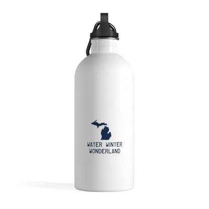 'Water Winter Wonderland' Michigan Water Bottle | 14oz Stainless Steel - Circumspice Michigan