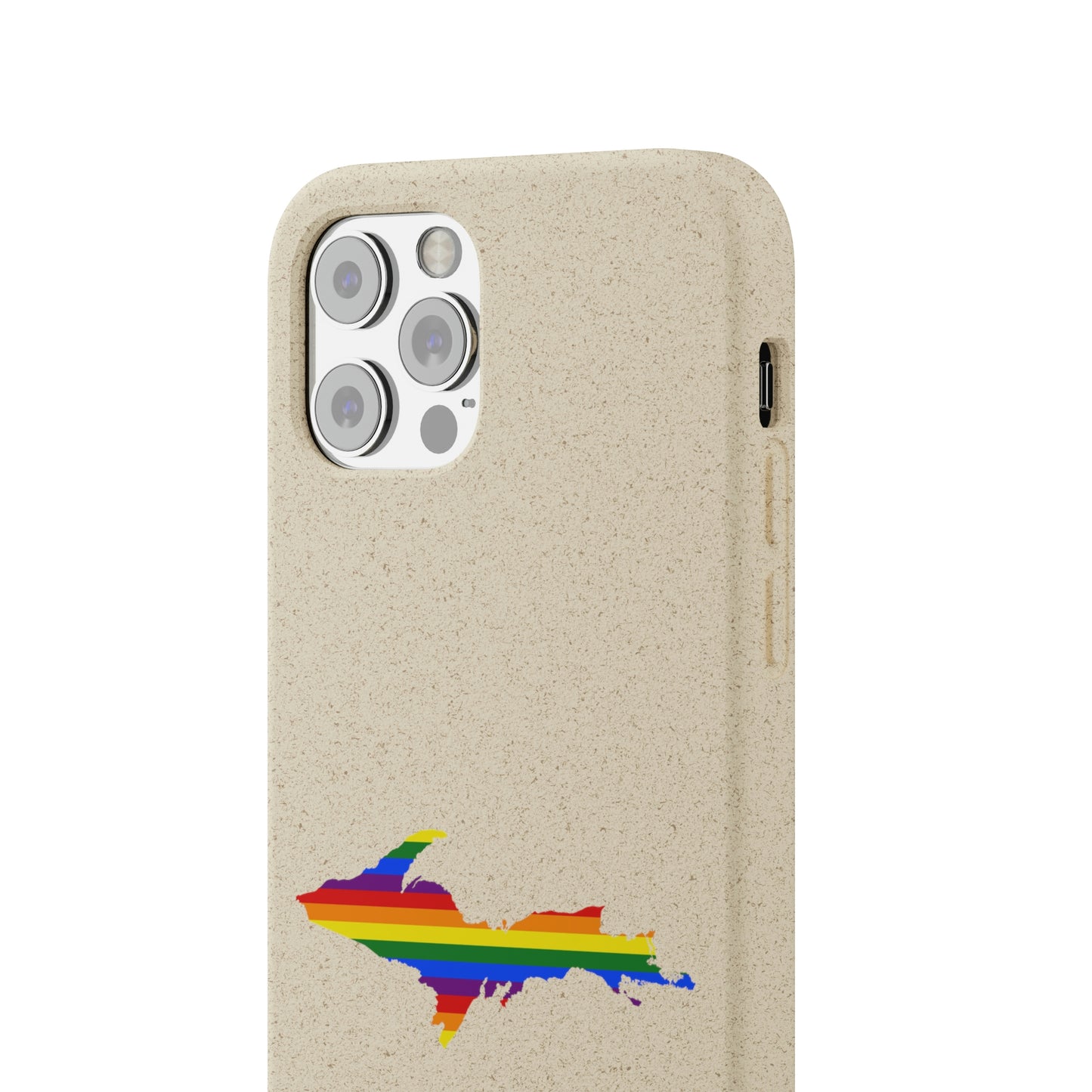 Michigan Upper Peninsula Biodegradable Phone Cases (w/ UP Pride Flag Outline) | Apple iPhone