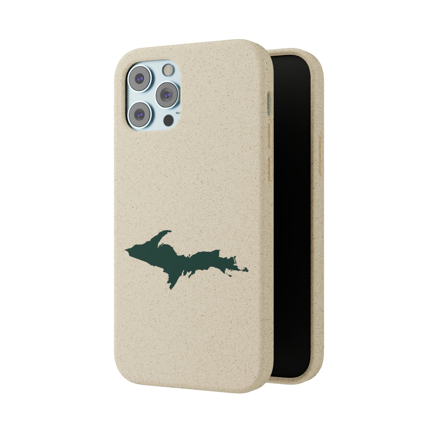 Michigan Upper Peninsula Biodegradable Phone Cases (w/ Green UP Outline) | Apple iPhone