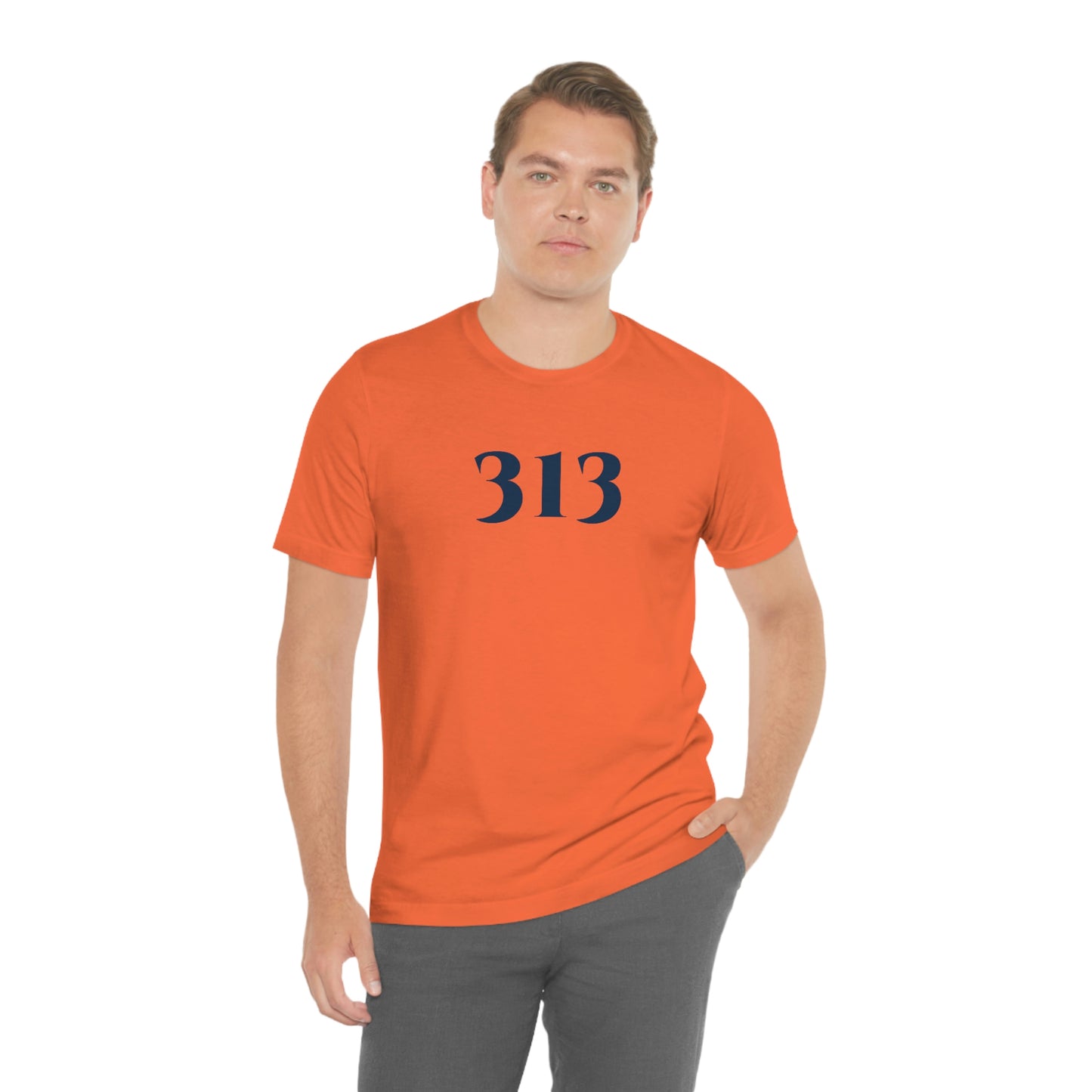 Detroit '313' T-Shirt (Roman Serif Font) | Unisex Standard Fit