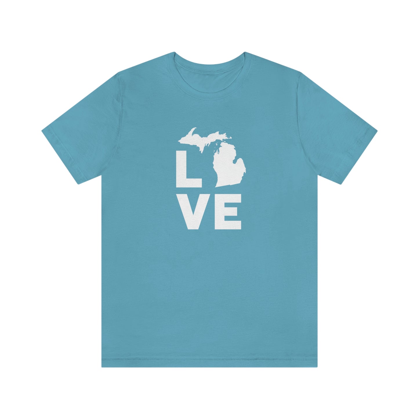 Michigan 'Love' T-Shirt (Geometric Sans Font) | Unisex Standard Fit