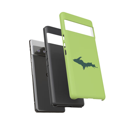 Michigan Upper Peninsula Tough Phone Case (Gooseberry Green w/ Green UP Outline) | Samsung & Pixel Android