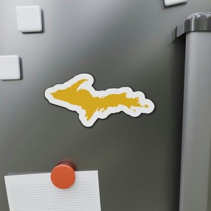 Michigan Upper Peninsula Kiss Cut Magnet (w/ Gold UP Outline)