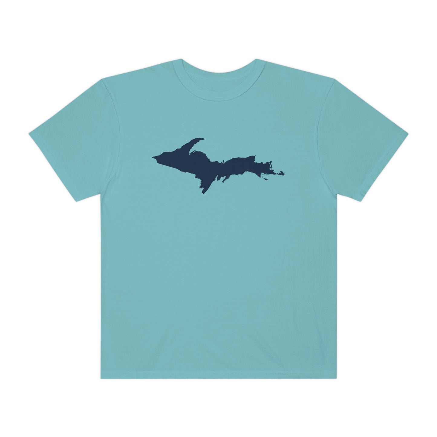 Michigan Upper Peninsula T-Shirt (w/ Navy UP Outline) | Unisex Garment-Dyed