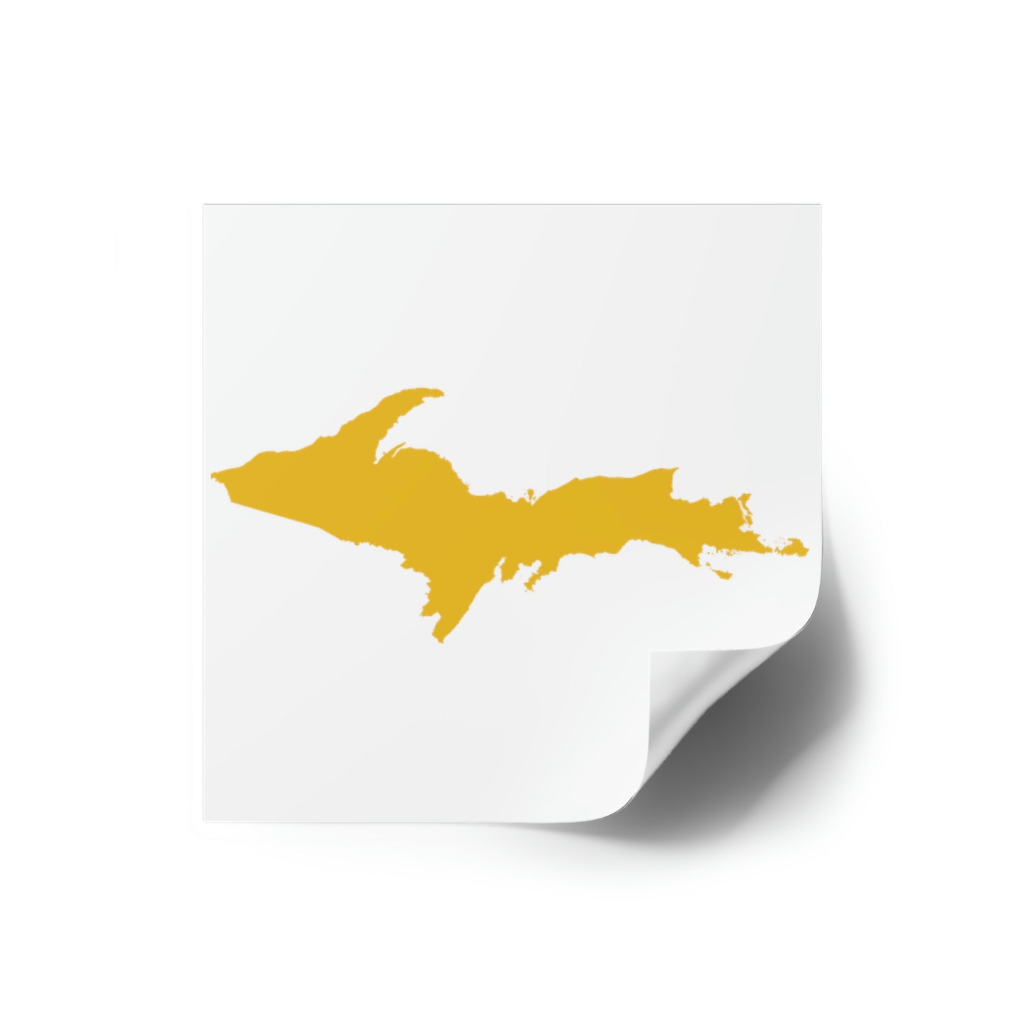 Michigan Upper Peninsula Square Sticker (w/ Gold UP Outline) | Indoor/Outdoor