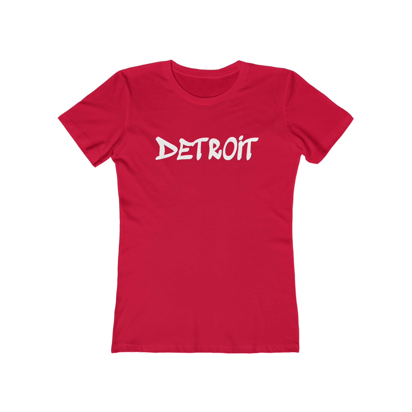 'Detroit' T-Shirt (1980s Hip Hop Font) | Women's Boyfriend Cut