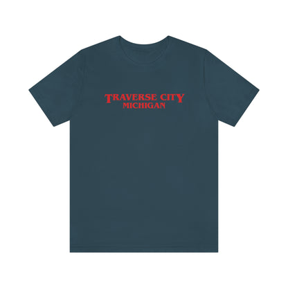 'Traverse City Michigan' ' T-Shirt (1980s Drama Parody) | Unisex Standard Fit