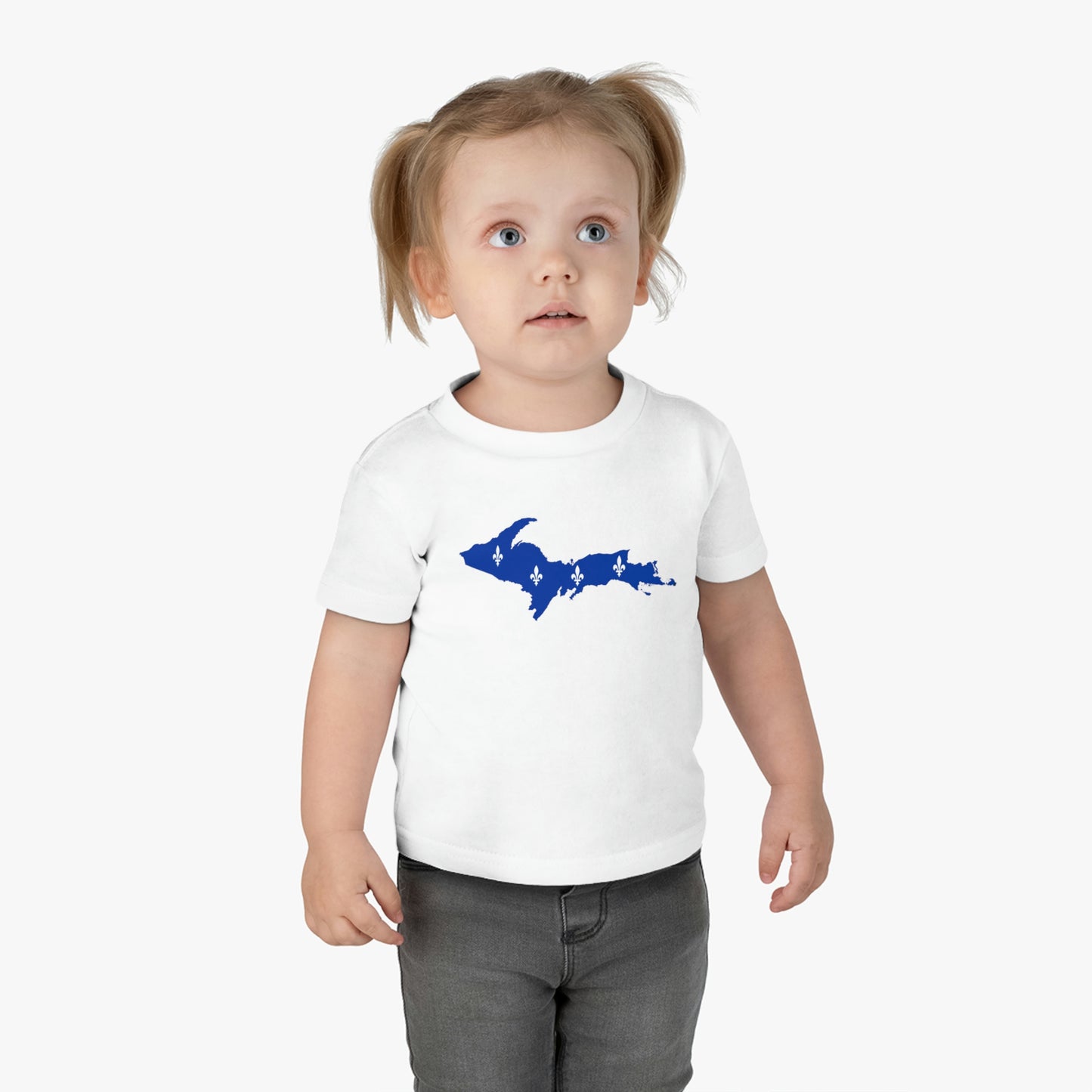 Michigan Upper Peninsula Infant T-Shirt (w/ UP Quebec Flag Outline) | Short Sleeve