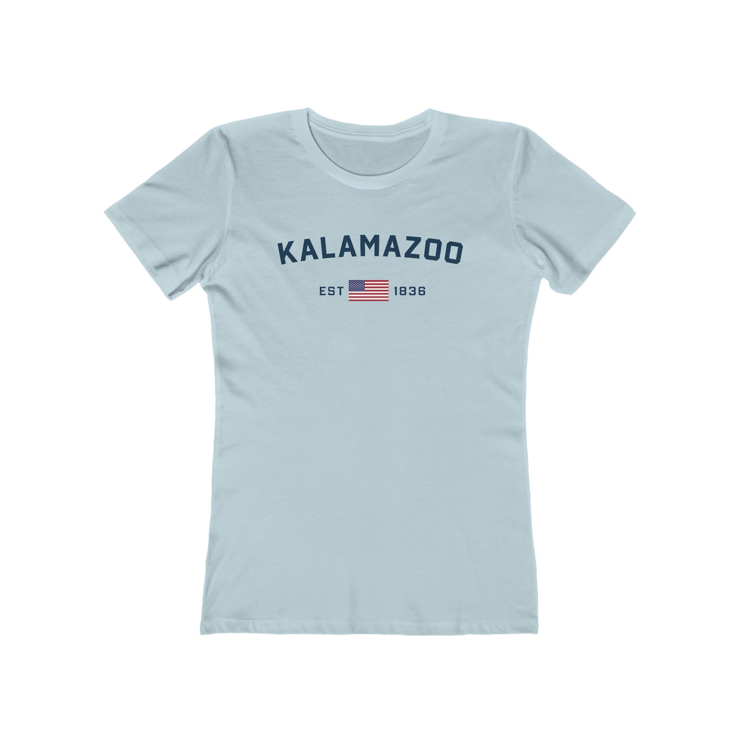 'Kalamazoo EST 1836' (w/USA Flag Outline) | Women's Boyfriend Cut