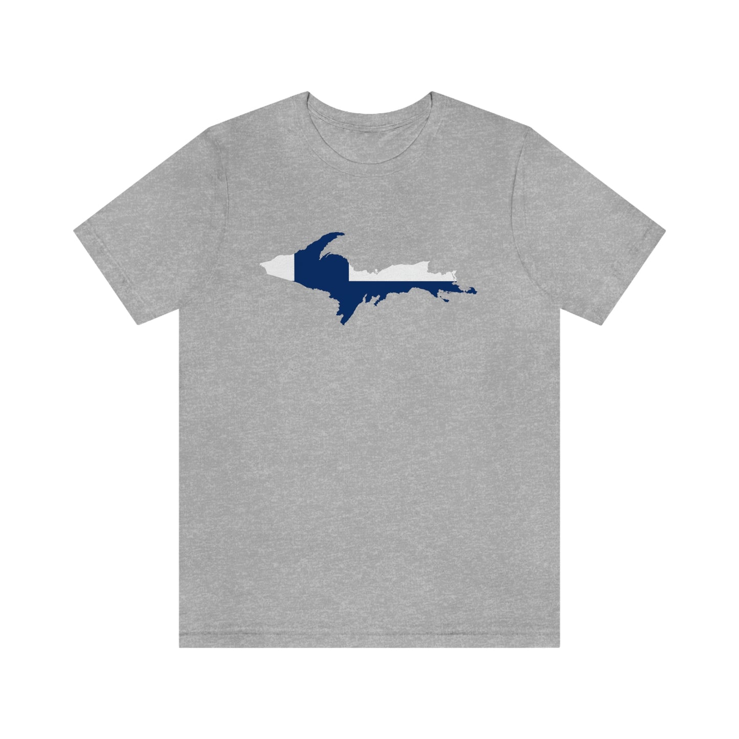 Michigan Upper Peninsula T-Shirt (w/ UP Finland Flag Outline) | Unisex Standard Fit