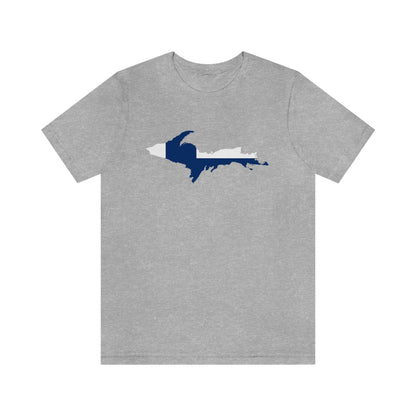 Michigan Upper Peninsula T-Shirt (w/ UP Finland Flag Outline) | Unisex Standard Fit