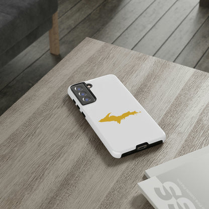 Michigan Upper Peninsula Tough Phone Case (w/ Gold UP Outline) | Samsung & Pixel Android