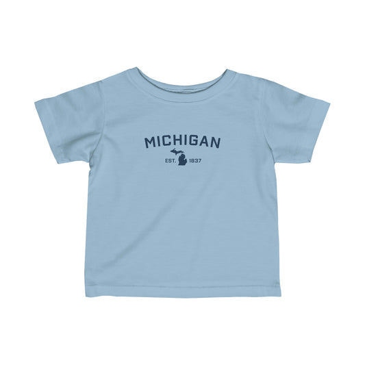 'Michigan EST 1837' T-Shirt |  Infant Short Sleeve