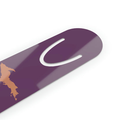 Michigan Upper Peninsula Metal Bookmark (w/ Copper UP Outline) | Plum