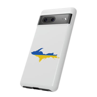 Michigan Upper Peninsula Tough Phone Case (w/ UP Ukraine Flag Outline) | Samsung & Pixel Android