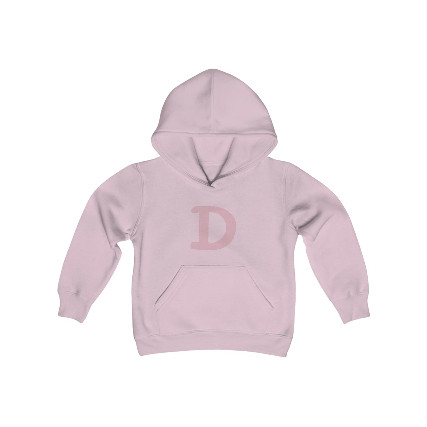 Detroit 'Old French D' Hoodie (Pink Full Body Outline) | Unisex Youth