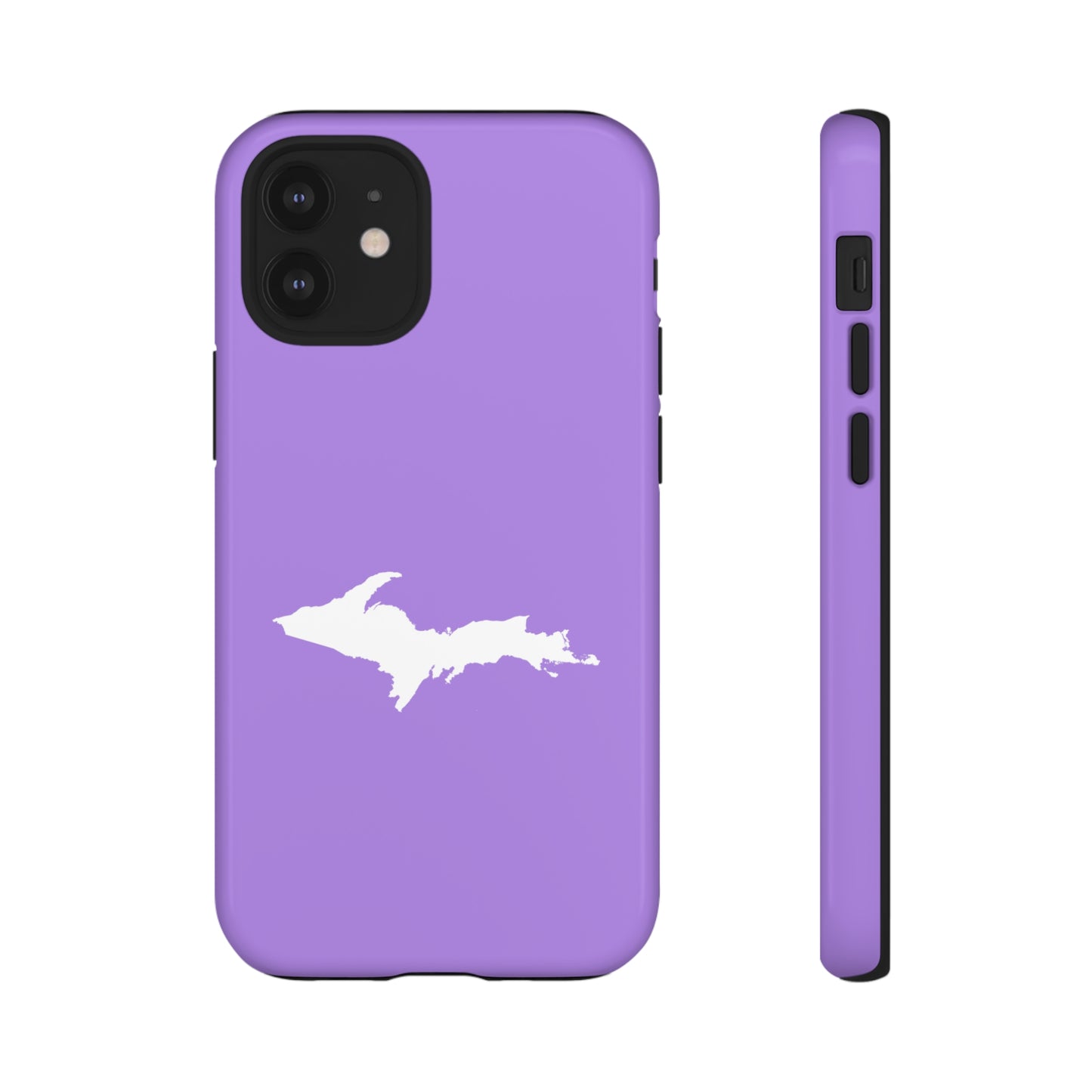 Michigan Upper Peninsula Tough Phone Case (Lavender w/ UP Outline) | Apple iPhone