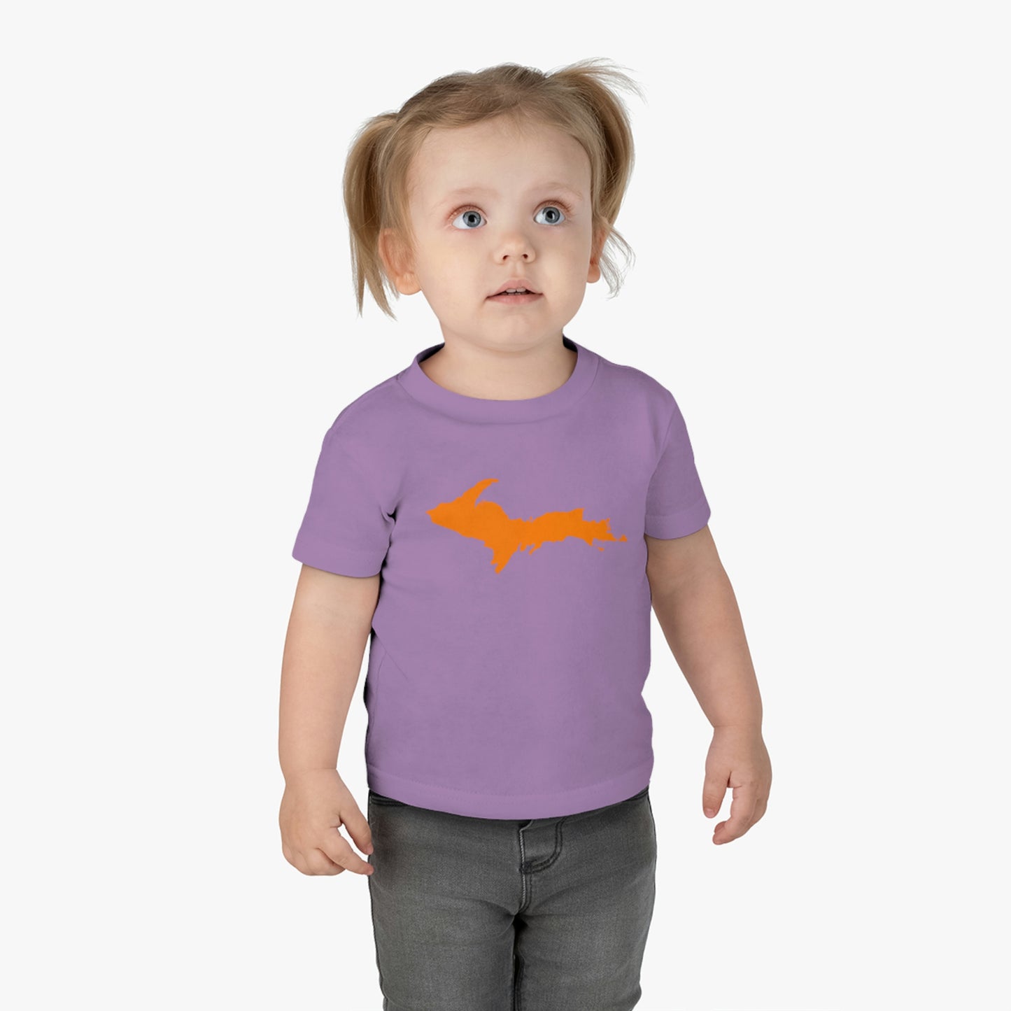 Michigan Upper Peninsula Infant T-Shirt (w/ Orange UP Outline) | Short Sleeve