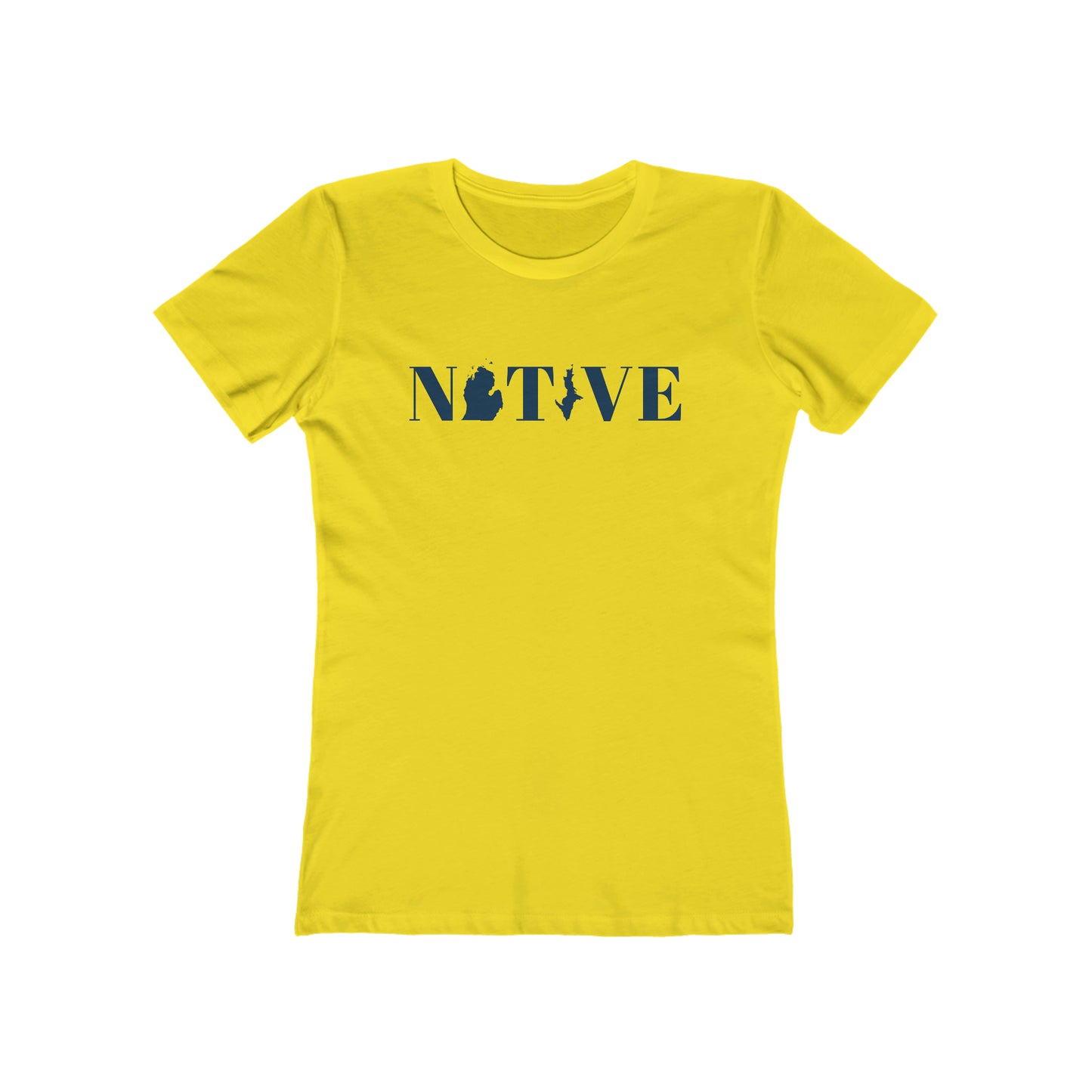 Michigan 'Native' T-Shirt (Didone Font) | Women's Boyfriend Cut