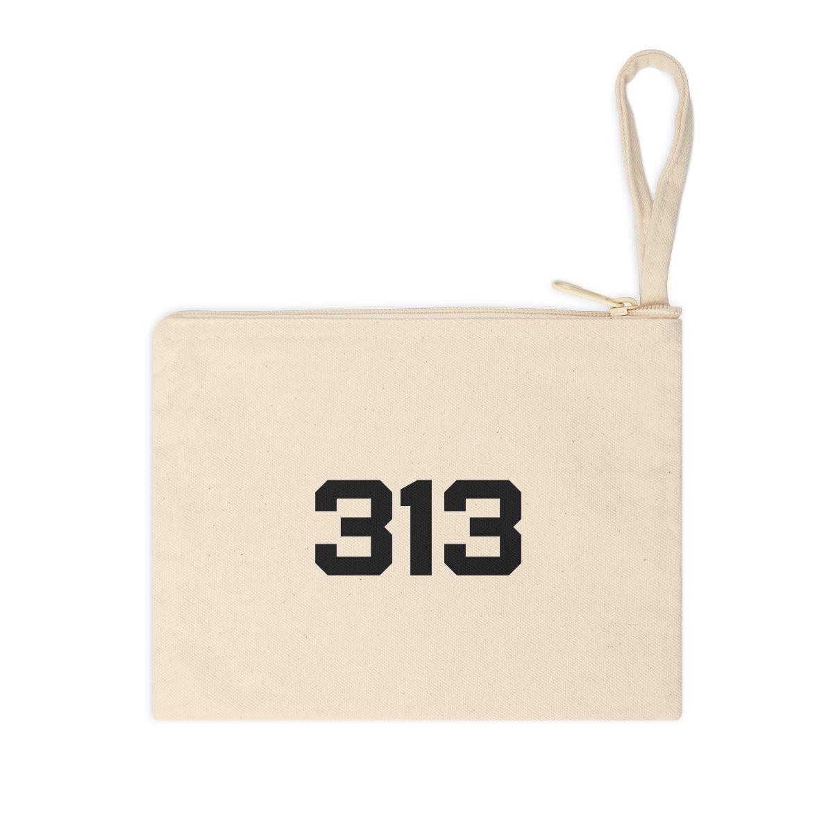 Detroit '313' Zip Pouch - Circumspice Michigan