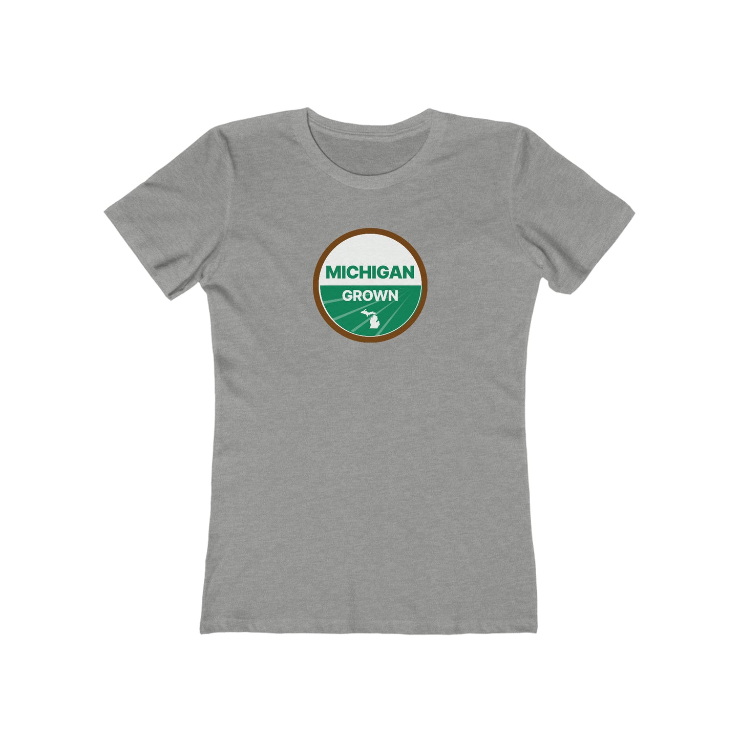 'Michigan Grown' T-Shirt (Agricultural Certification Parody) | Women's Boyfriend Cut