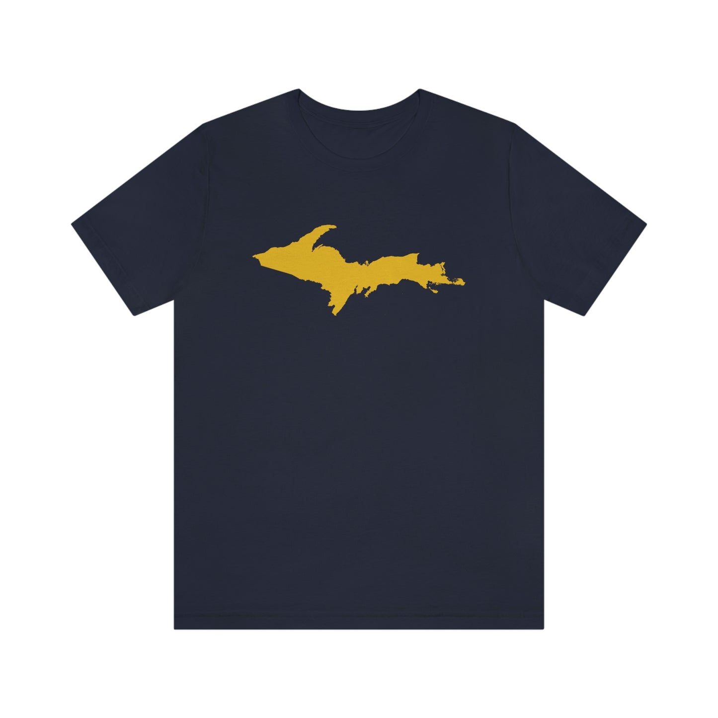 Michigan Upper Peninsula T-Shirt (w/ Gold UP Outline) | Unisex Standard Fit