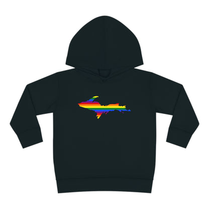 Michigan Upper Peninsula Hoodie (w/ UP Pride Flag Outline) | Unisex Toddler