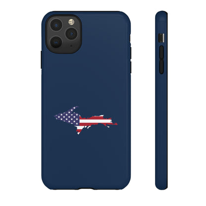 Michigan Upper Peninsula Tough Phone Case (Navy w/ UP USA Outline) | Apple iPhone