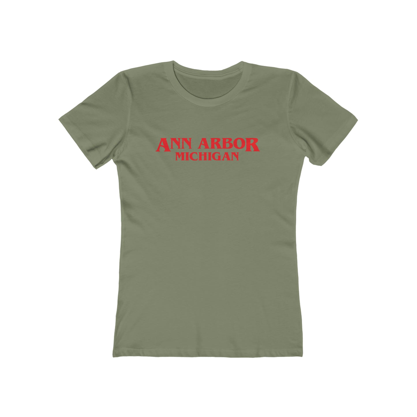 'Ann Arbor Michigan' T-Shirt (1980's Drama Parody) | Women's Boyfriend Cut