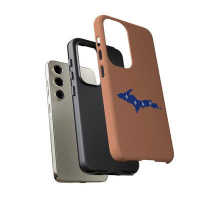 Michigan Upper Peninsula Tough Phone Case (Copper Color w/ UP Quebec Flag Outline) | Samsung & Pixel Android