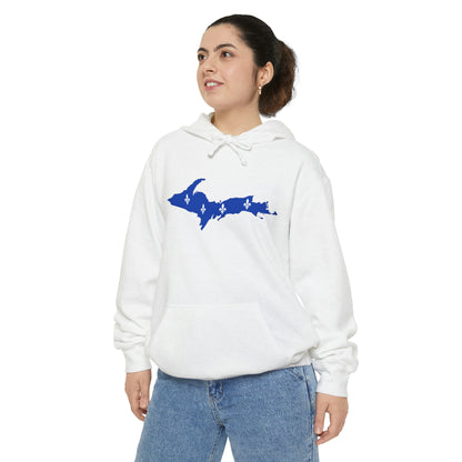 Michigan Upper Peninsula Hoodie (w/ UP Quebec Flag Outline) | Unisex Garment-Dyed