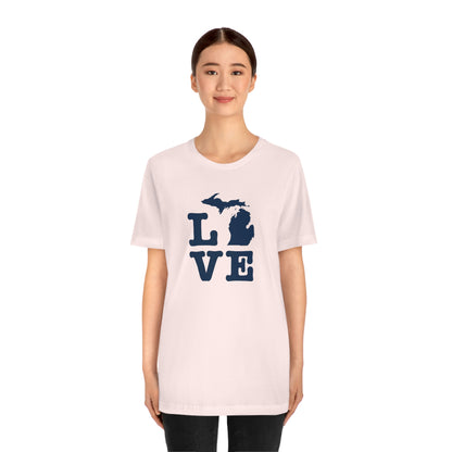 Michigan 'Love' T-Shirt (Typewriter Font) | Unisex Standard Fit