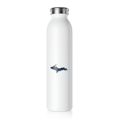 Michigan Upper Peninsula Water Bottle (w/ Navy UP Outline) | 20oz Double-Walled