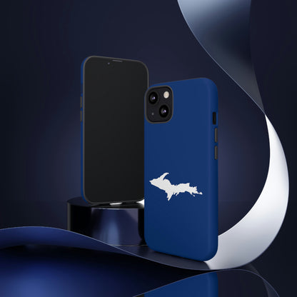 Michigan Upper Peninsula Tough Phone Case (Dearborn Blue w/ UP Outline) | Apple iPhone