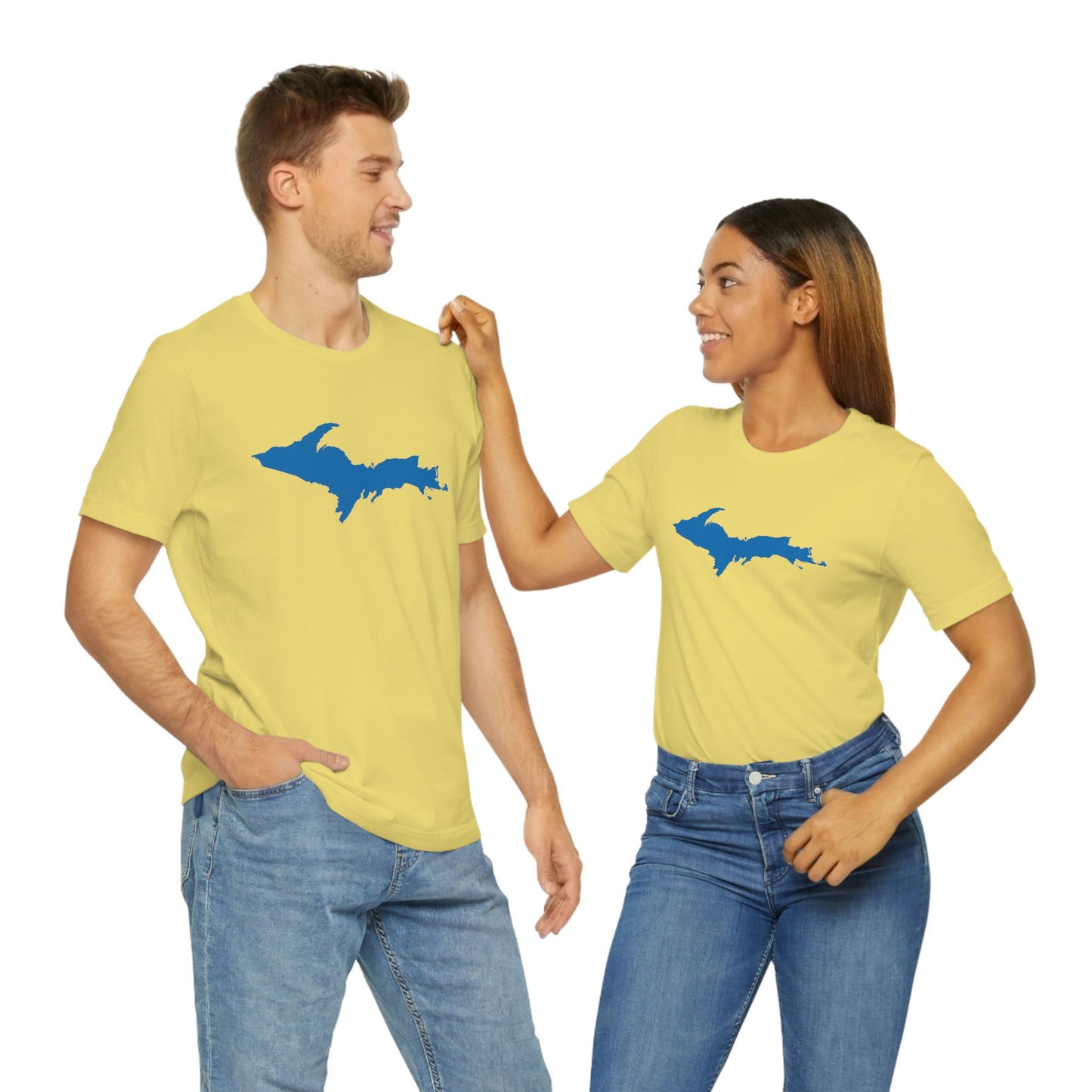 Michigan Upper Peninsula T-Shirt (w/ Azure UP Outline) | Unisex Standard Fit