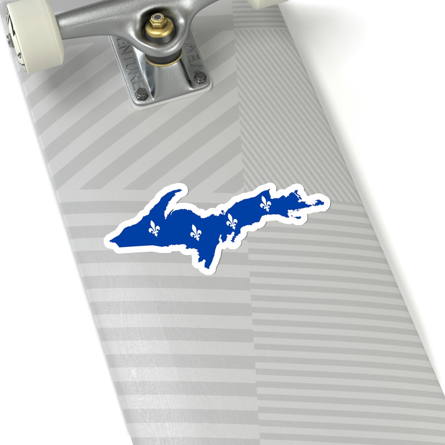 Michigan Upper Peninsula Kiss-Cut Sticker (w/ UP Quebec Flag Outline)