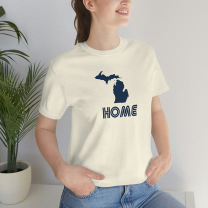 Michigan 'Home' T-Shirt (1970s Audiophile Font) | Unisex Standard Fit