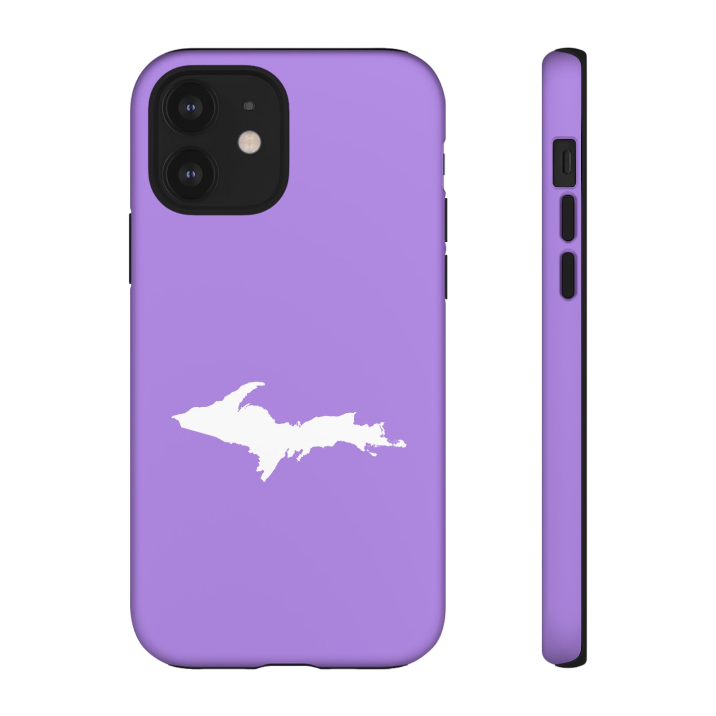 Michigan Upper Peninsula Tough Phone Case (Lavender w/ UP Outline) | Apple iPhone