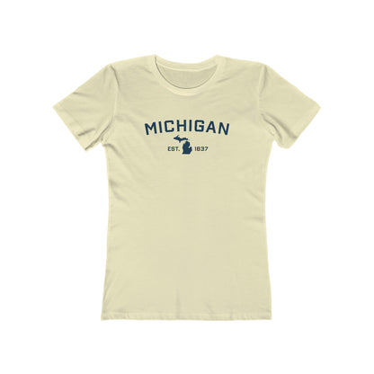 'Michigan EST 1837' | Women's Boyfriend Cut